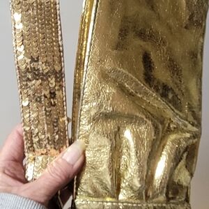 Aldo Gold and Black Sequin Bag